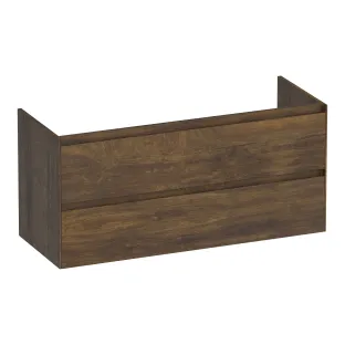 Brauer Inspire washbasin cabinet - 120x46x55 cm - 2 drawers handleless - 2 siphon cut-outs - MFC - Grove