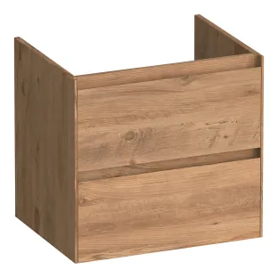 Brauer Inspire washbasin cabinet - 60x46x55 cm - 2 drawers handleless - 1 siphon recess - MFC - Chateau