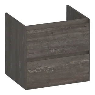 Brauer Inspire washbasin cabinet - 60x46x55 cm - 2 drawers handleless - 1 siphon recess - MFC - Driftwood