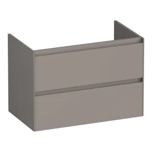 Brauer Inspire washbasin cabinet - 80x46x55 cm - 2 drawers without handles - 1 siphon recess - MDF lacquered - Matt Taupe