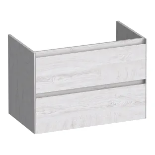 Brauer Inspire wastafelonderkast - 80x46x55 cm - 2 laden greeploos - 1 sifonuitsparing - MFC - Forest Seashell