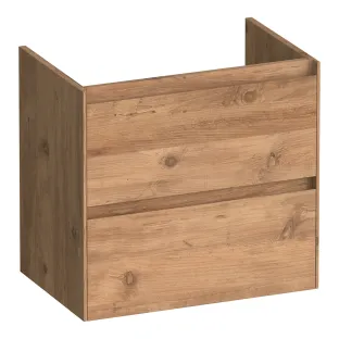 Brauer Inspire washbasin cabinet shallow - 60x39x55 cm - 2 drawers handleless - 1 siphon recess - MFC - Chateau