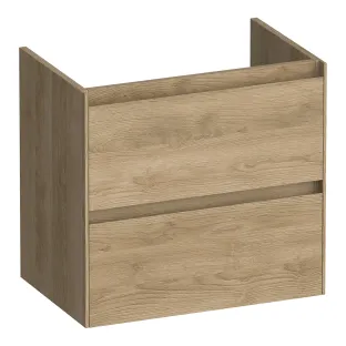 Brauer Inspire washbasin cabinet shallow - 60x39x55 cm - 2 drawers handleless - 1 siphon recess - MFC - Sunlit