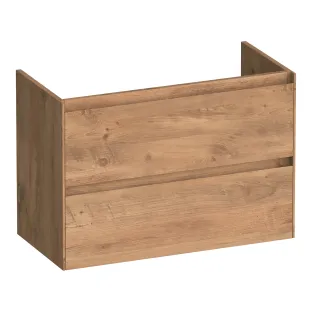 Brauer Inspire washbasin cabinet shallow - 80x39x55 cm - 2 drawers handleless - 1 siphon recess - MFC - Chateau