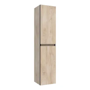 Brauer Joy Edge tall cabinet - 160x35x35 cm - 2 doors left or right turning - handleless - MFC - Forest Wheat