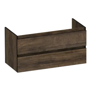 Brauer Joy Edge washbasin cabinet - 100x46x50 cm - 2 drawers handleless - 1 siphon recess - MFC - Grove