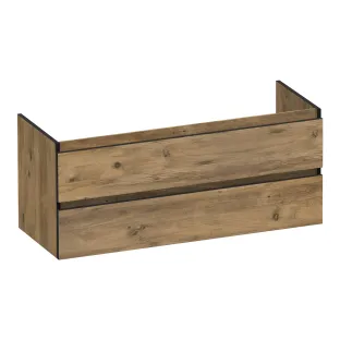 Brauer Joy Edge washbasin cabinet - 120x46x50 cm - 2 drawers handleless - 1 siphon recess - MFC - Chateau