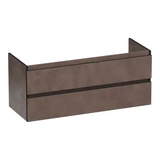 Brauer Joy Edge washbasin cabinet - 120x46x50 cm - 2 drawers handleless - 1 siphon recess - MFC - Erosion