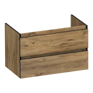 Brauer Joy Edge washbasin cabinet - 80x46x50 cm - 2 drawers handleless - 1 siphon recess - MFC - Chateau