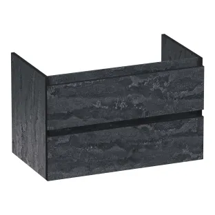Brauer Joy Edge washbasin cabinet - 80x46x50 cm - 2 drawers handleless - 1 siphon recess - MFC - Damascus