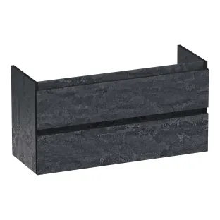 Brauer Joy Edge wastafelonderkast ondiep - 100x39x50 cm - 2 laden greeploos - 1 sifonuitsparing - MFC - Damascus