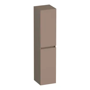 Brauer Joy tall cabinet - 160x35x35 cm - 2 doors left or right turning - handleless - MDF lacquered - Matt mocha