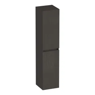 Brauer Joy tall cabinet - 160x35x35 cm - 2 doors left or right turning - handleless - MFC - Timber Anthracite