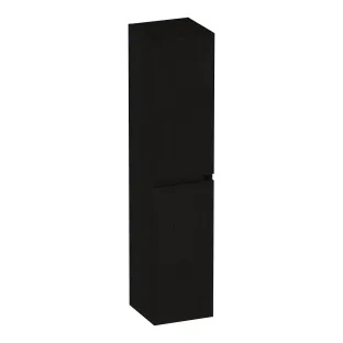 Brauer Joy hoge kast - 160x35x35 cm - 2 deuren links- of rechtsdraaiend - greeploos - MFC - Timber Black