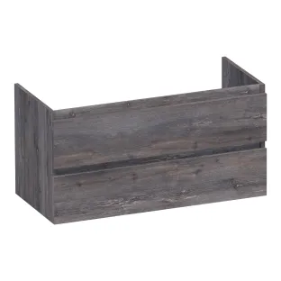 Brauer Joy washbasin cabinet - 100x46x50 cm - 2 drawers handleless - 1 siphon recess - MFC - Driftwood