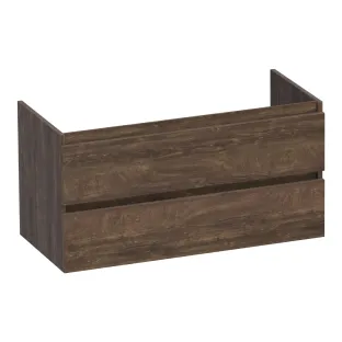 Brauer Joy washbasin cabinet - 100x46x50 cm - 2 drawers handleless - 1 siphon recess - MFC - Grove