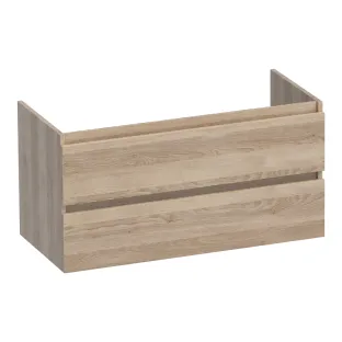 Brauer Joy washbasin cabinet - 100x46x50 cm - 2 drawers handleless - 1 siphon recess - MFC - Sunlit