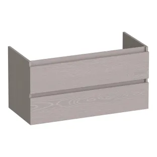Brauer Joy washbasin cabinet - 100x46x50 cm - 2 drawers handleless - 1 siphon recess - MFC - Timber Greige