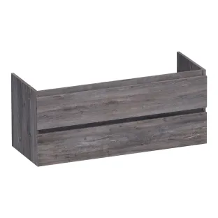 Brauer Joy washbasin cabinet - 120x46x50 cm - 2 drawers handleless - 1 siphon recess - MFC - Driftwood