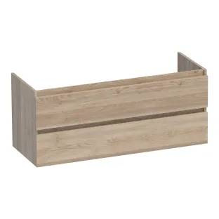 Brauer Joy washbasin cabinet - 120x46x50 cm - 2 drawers handleless - 1 siphon recess - MFC - Sunlit