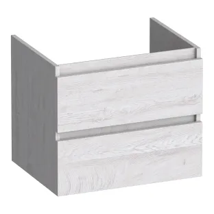 Brauer Joy washbasin cabinet - 60x46x50 cm - 2 drawers handleless - 1 siphon recess - MFC - Forest Seashell