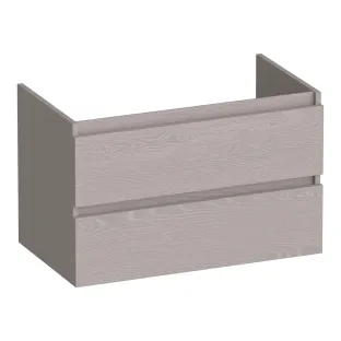 Brauer Joy washbasin cabinet - 80x46x50 cm - 2 drawers handleless - 1 siphon recess - MFC - Timber Greige