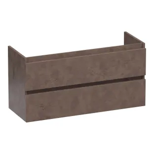 Brauer Joy washbasin cabinet shallow - 100x39x50 cm - 2 drawers handleless - 1 siphon recess - MFC - Erosion