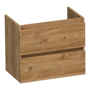 Brauer Joy washbasin cabinet shallow - 60x39x50 cm - 2 drawers handleless - 1 siphon recess - MFC - Chateau