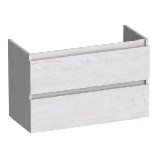 Brauer Joy washbasin cabinet shallow - 80x39x50 cm - 2 drawers handleless - 1 siphon recess - MFC - Forest Seashell