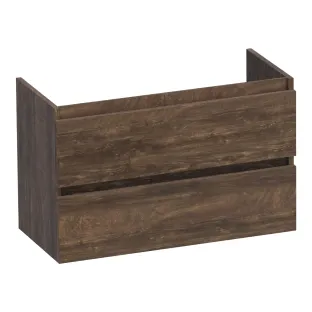 Brauer Joy washbasin cabinet shallow - 80x39x50 cm - 2 drawers handleless - 1 siphon recess - MFC - Grove