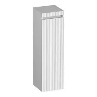 Brauer Joy Wavy half-high cabinet - 120x35x35 cm - 1 door left-turning - handleless - MDF lacquered - Matt white