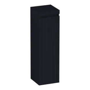 Brauer Joy Wavy half-high cabinet - 120x35x35 cm - 1 door left-turning - handleless - MDF lacquered - Matt black