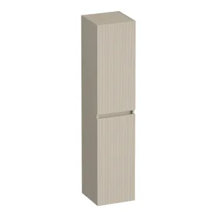 Brauer Joy Wavy tall cabinet - 160x35x35 cm - 2 doors left or right turning - handleless - MDF lacquered - Matt beige