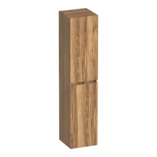 Brauer Joy Wavy tall cabinet - 160x35x35 cm - 2 doors left or right turning - handleless - MFC - Honey