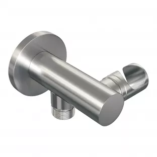 Brauer Brushed Edition wall connection elbow adjustable - brushed stainless steel PVD