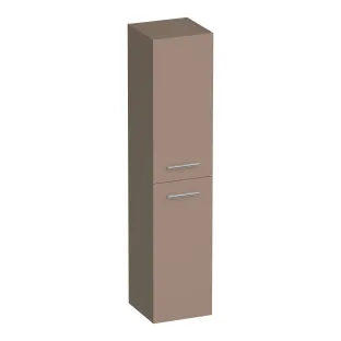 Brauer Trust tall cabinet excl. surface-mounted handles - 160x35x35 cm - 2 doors left or right turning - MDF lacquered - Matt mocha