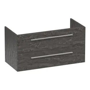Brauer Trust washbasin cabinet excl. surface-mounted handles - 100x46x50 cm - 2 drawers without handles - 1 siphon recess - MFC - Damascus