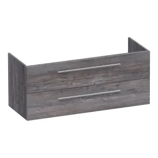 Brauer Trust washbasin cabinet excl. surface-mounted handles - 120x46x50 cm - 2 drawers handleless - 1 siphon recess - MFC - Driftwood