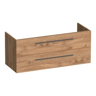 Brauer Trust washbasin cabinet excl. surface-mounted handles - 120x46x50 cm - 2 drawers handleless - 2 siphon cut-outs - MFC - Chateau