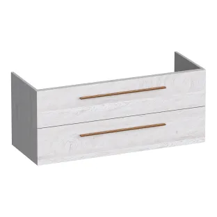 Brauer Trust washbasin cabinet excl. surface-mounted handles - 120x46x50 cm - 2 drawers handleless - 2 siphon cut-outs - MFC - Forest Seashell