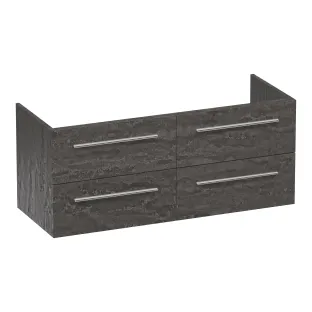 Brauer Trust washbasin cabinet excl. surface-mounted handles - 120x46x50 cm - 4 drawers handleless - 2 siphon cut-outs - MFC - Damascus