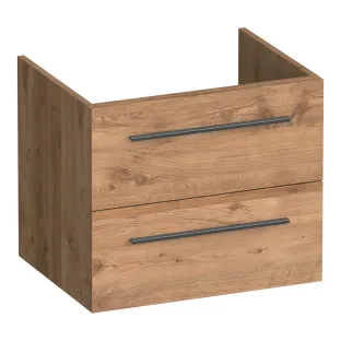 Brauer Trust washbasin cabinet excl. surface-mounted handles - 60x46x50 cm - 2 drawers handleless - 1 siphon recess - MFC - Chateau