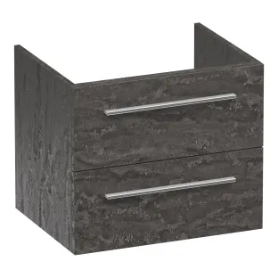 Brauer Trust washbasin cabinet excl. surface-mounted handles - 60x46x50 cm - 2 drawers without handles - 1 siphon recess - MFC - Damascus