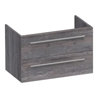 Brauer Trust washbasin cabinet excl. surface-mounted handles - 60x46x50 cm - 2 drawers without handles - 1 siphon recess - MFC - Driftwood