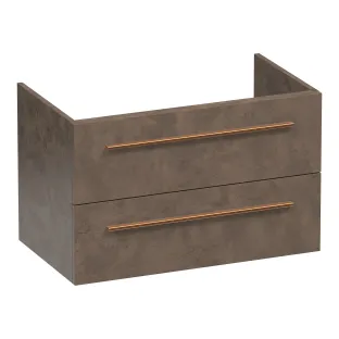 Brauer Trust washbasin cabinet excl. surface-mounted handles - 80x46x50 cm - 2 drawers handleless - 1 siphon recess - MFC - Erosion