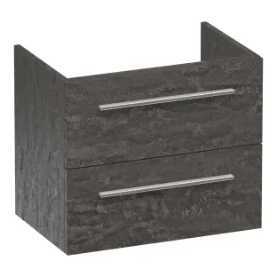 Brauer Trust washbasin cabinet shallow excl. surface-mounted handles - 60x39x50 cm - 2 drawers handleless - 1 siphon recess - MFC - Damascus