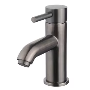 Cadans washbasin tap - Low - Gun metal - With click waste