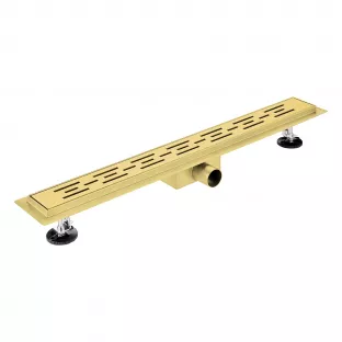 Shower channel YDAY Aquameister 100cm with grid floor flange - gold