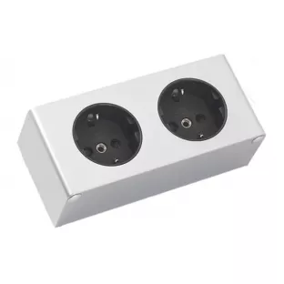 Double socket for mirror cabinet