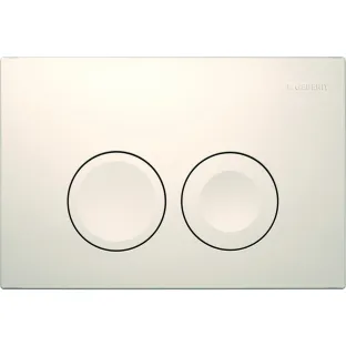 Geberit Delta 25 actuator plate - 2-button front operation - 24.6x16.4 cm - Alpine white